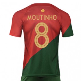 Portugal 2023/2024 Joao Moutinho 8 Hjemme Landslagsdrakt Kortermet